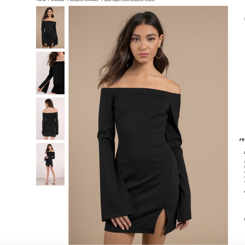 Tobi Late Night Love Rose Bodycon Dress (NEW)